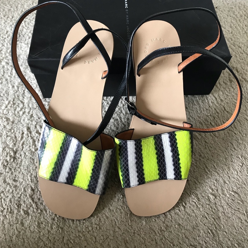 MARC BY MARC JACOBS PYTHON PRINT SANDALS